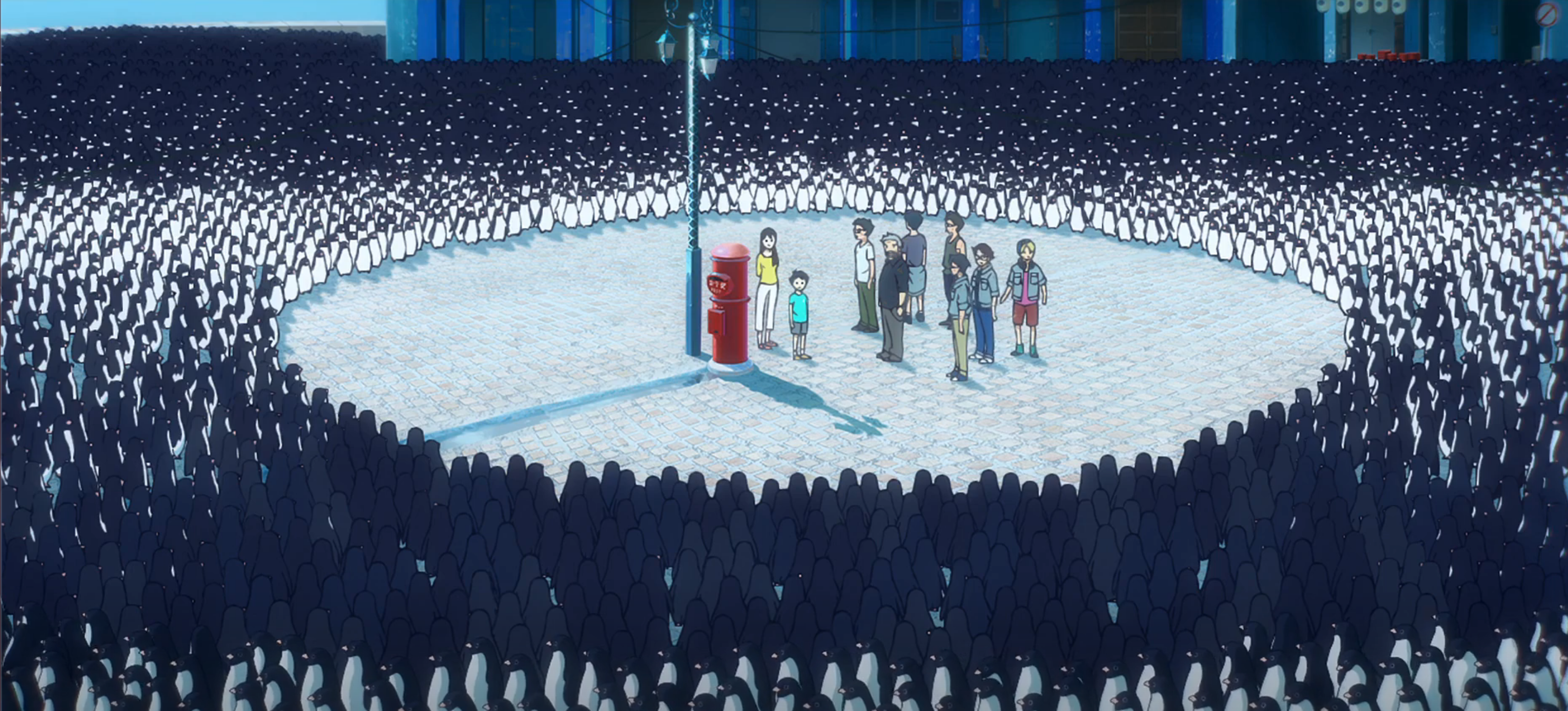 penguin surrounded